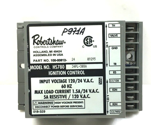 Robertshaw hs780 34pl 308a - robertshaw,