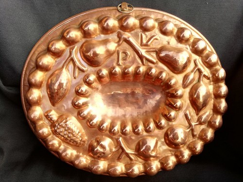Ancien plat gâteau cuivre - ancien,