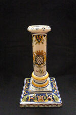 Bougeoir ancien céramique Desvres Rouen Pornic, French vintage candlestick