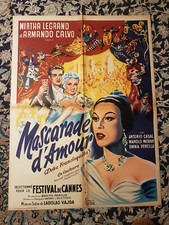 Affiche 1953 MASCARADE D'AMOUR 60x80 LADISLAS VAJDA, CALVO, LEGRAND