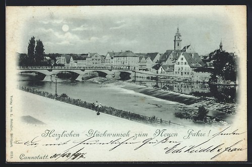 Carte postale clair lune - carte, de