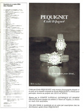 publicité Advertising  1022  1988   montres Emile Pequignet  JO Séoul