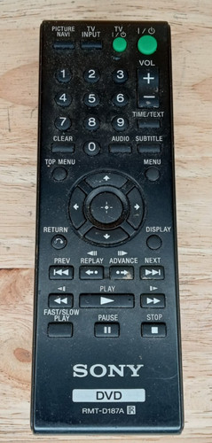 Sony rmt d187a dvd player - dvd,