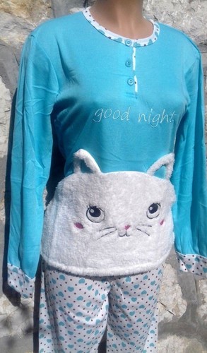 Pyjama femme molletonne bleu - femme,