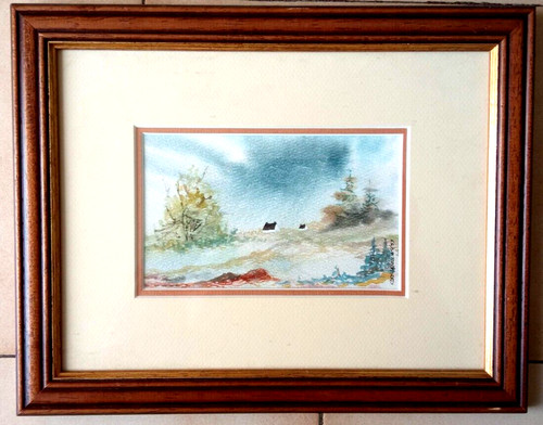 Aquarelle originale paysage - ,