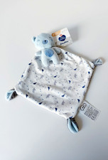 Doudou Plat Motifs Ours Bleu