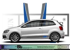 Sticker déco bas de caisse voiture type Polo WRC rallye sport  autocollants