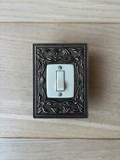 Interrupteur ancien vintage complet laiton doré