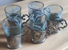 5 Porte-Verres Et Verres À  Digestif Gallia Christofle