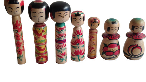 Set kokeshi dolls amall - of,