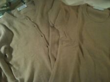 LALTRAMODA ANGORA TWINSET PULL CARDIGAN CAMEL S M TOP PRADA MIU