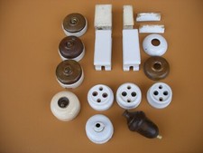 lot anciens interrupteurs porcelaine divers pièces électrique loft design