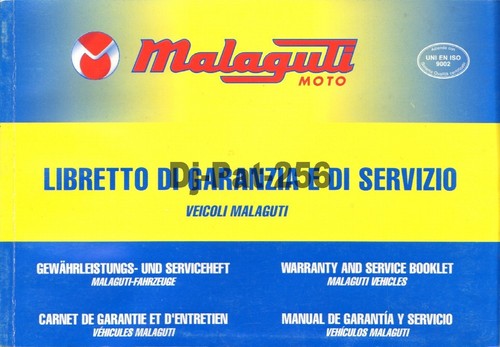 Carnet garantie malaguti - carnet,