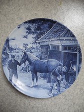 assiette décorative Ter Steege b.v. Delft Blauw Holland maréchal ferrant plate