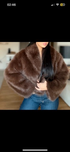 Manteau fausse fourrure - manteau, marron