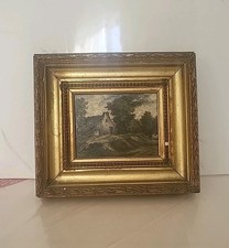 Ancien Tableau Paysage Huile