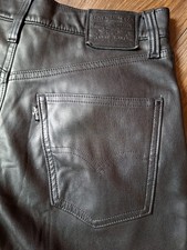 PANTALON IMITATION CUIR LEVI'S PREMIUM TAILLE W28 L32 LEATHER LEDER GAY SKIN ROB