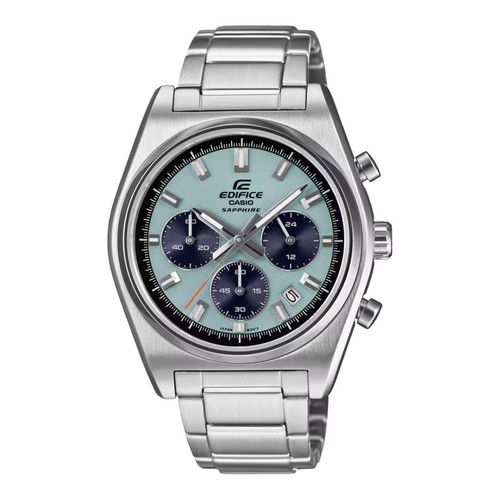 Casio silver mens chronograph - silver,