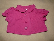 Gilet rose fuchsia manches courtes boutonné C&A pr bébé fille 6 mois 68 cm - TBE