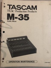 Operation manual tascam 35 - operation,