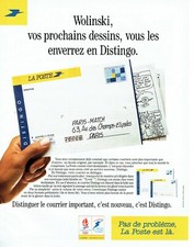 Publicité Advertising 089  1992  La Poste  Distingo  Wolinski JO Albertville 