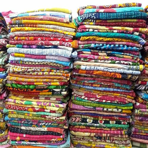 Couvre lit vintage kantha - couvre-lit,