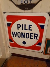 Très belle Plaque  émaillée pile wonder