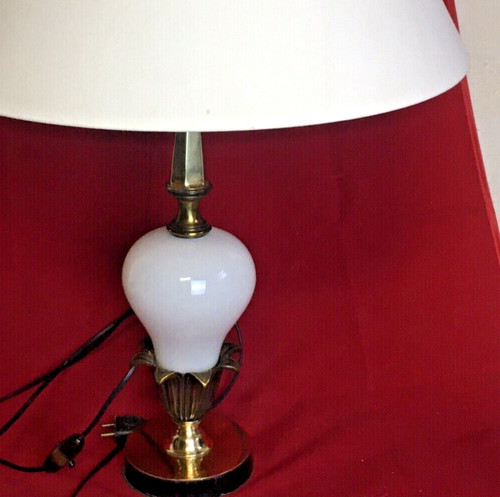 Lampe poser corps opaline - poser,