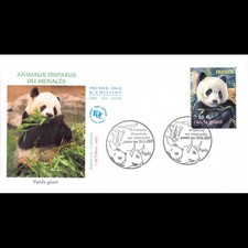 FDC - Animaux disparus ou menacés - Panda géant - oblit Paris 20/6/09