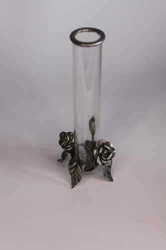 Ancien vase soliflore étain - ancien,