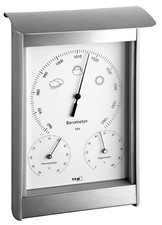 TFA 20.2045 Station Météo Analogique Aluminium Thermomètre Hygromètre Baromètre