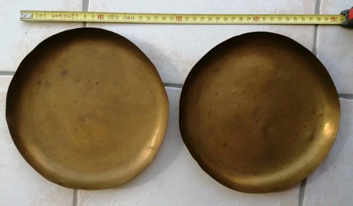 Paire plateaux laiton de - paire,