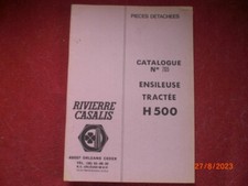 CATALOGUE DES  PIECES  ENSILEUSE  TRACTEE    RIVIERRE CASALIS    H 500   6/1975