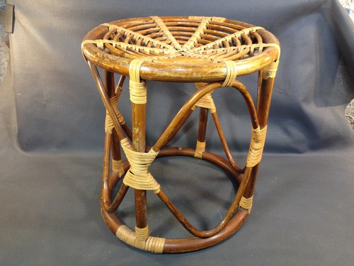 Ancien tabouret rotin - ancien,