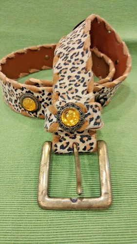 Leather leopard belt express - leather,