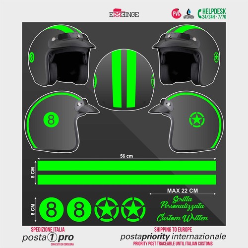 Kit vert fluo étoiles - kit, 8