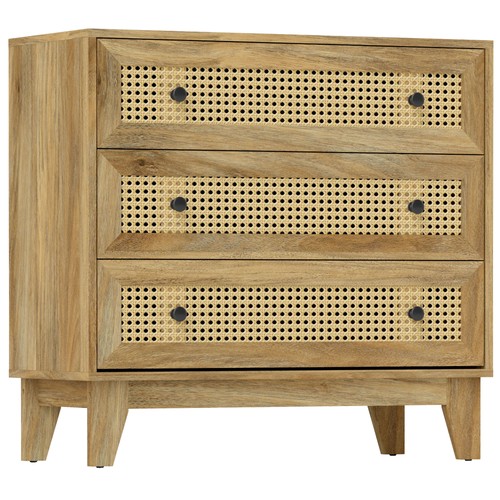 Homcom commode 80x35x76cm bois - commode,