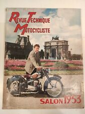 RTM Revue Technique Motocycliste SALON 1953 ancienne Revue Moto scooter
