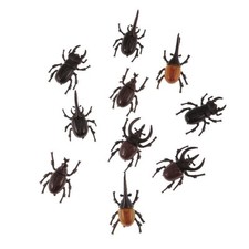 Lot 10 Plastique Vivace Coléoptères Insectes Modèle Animal Enfants Party