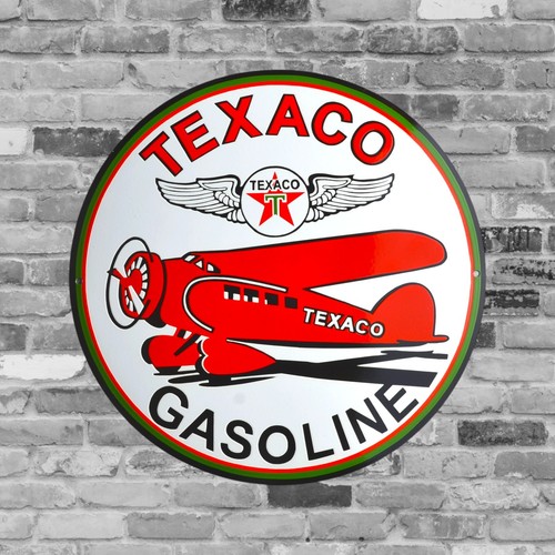 Plaque émaillée texaco - émaillée,