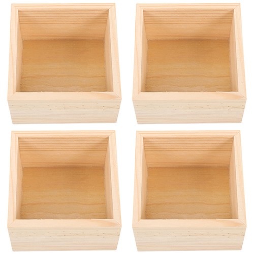 Pcs caissettes coffret bois - 4,