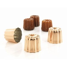 PATISSE - MOULE CANNELES CUIVRE LOT/3 5.5CMX5CM