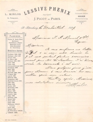 Facture 1899 lessive phenix - facture,