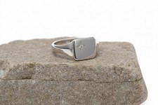 Bague chevalière coussin en