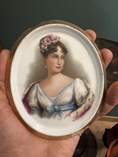 Plaque Porcelaine Peinte Marie