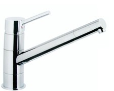 Robinet mitigeur d'evier cuisine chrome avec bec mobile orientable