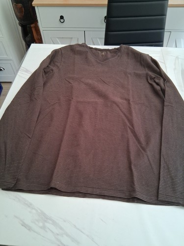 Sweat shirt rayé marron t - sweat, "
