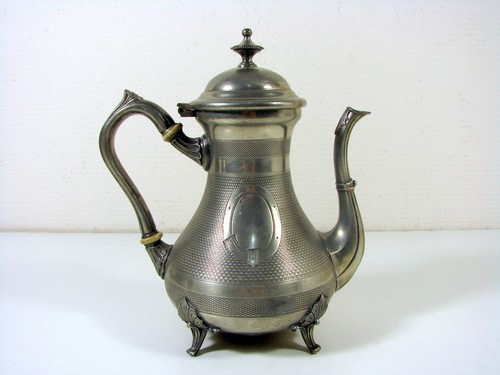 Théière métal argenté - théière,