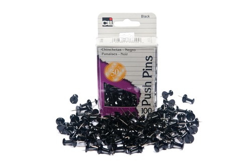 Push pins black - push, black,