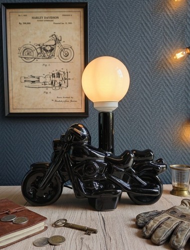 Lampe table moto céramique - de,